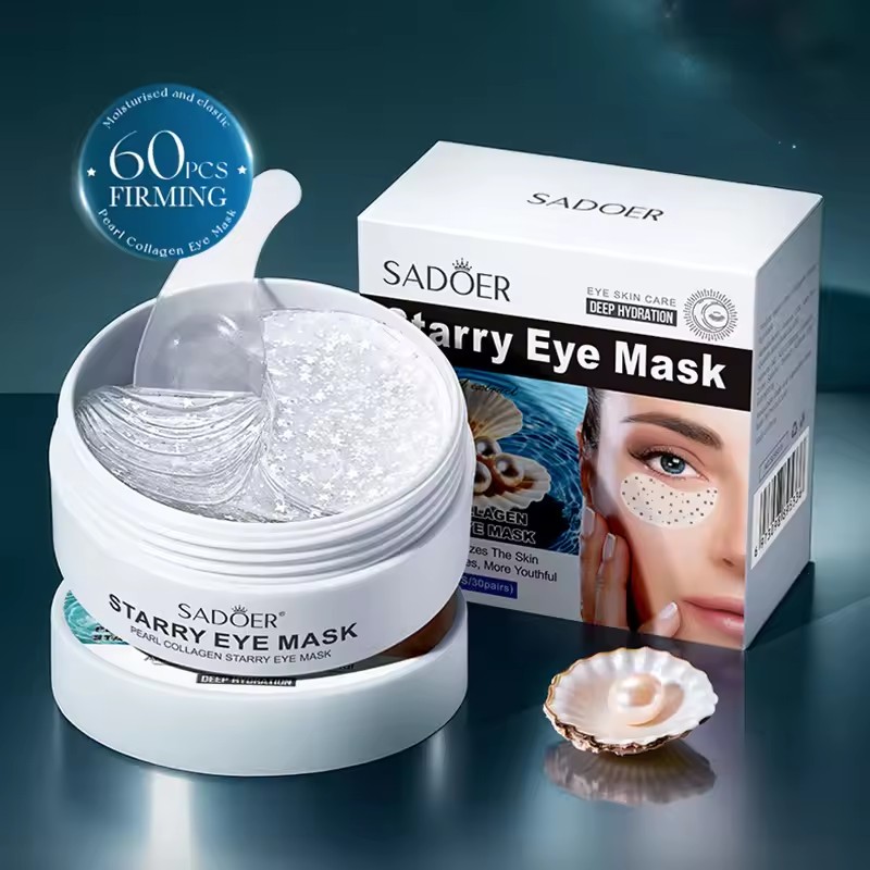 Collagen Under Eye Patches - 60pcs SADOER 진주 크리스탈 콜라겐 아이