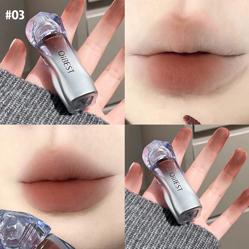 Matte Velvet Lip Tint Long Lasting - QIBEST 매트 벨벳 리퀴드 립스틱 내추럴