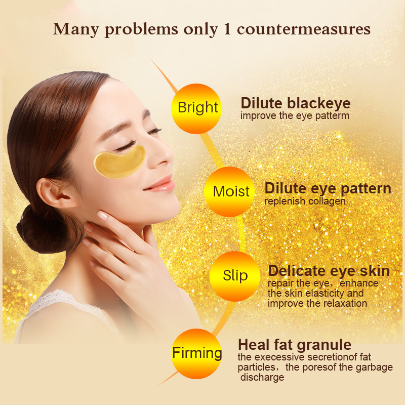 10/20pcs 골든 크리스탈 콜라겐 아이 마스크 안티 - Collagen Under Eye Patches 리뷰 및 가격