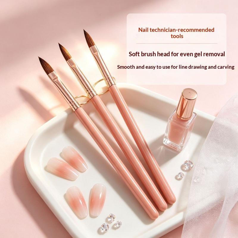 【B】분홍색 나무 손잡이 네일 아트 크리스탈 펜 3개  - Nail Art 리뷰 및 가격